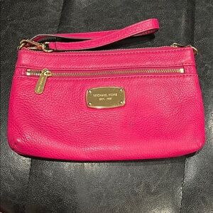 Michael Kors Pink Pebbled Leather Clutch